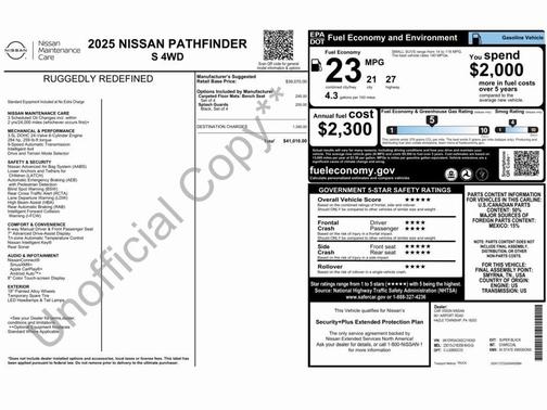 2025 Nissan Pathfinder S 4WD