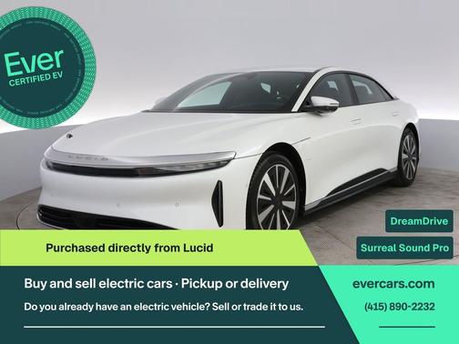 Stellar White Metallic 2023 Lucid Air Pure
