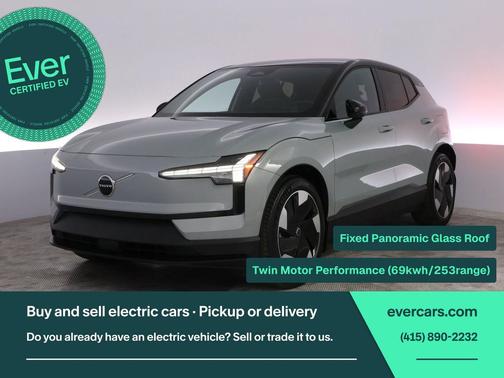 Vapour Grey Metallic 2025 Volvo EX30 Plus Twin Motor Performance, Fully electric
