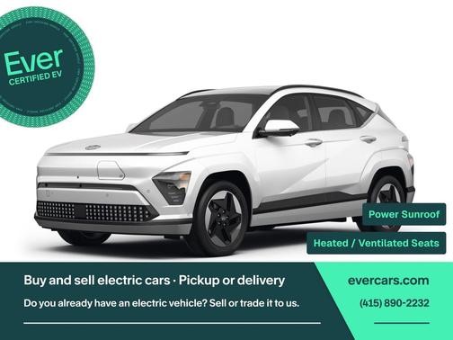 Atlas White 2024 Hyundai KONA EV Limited