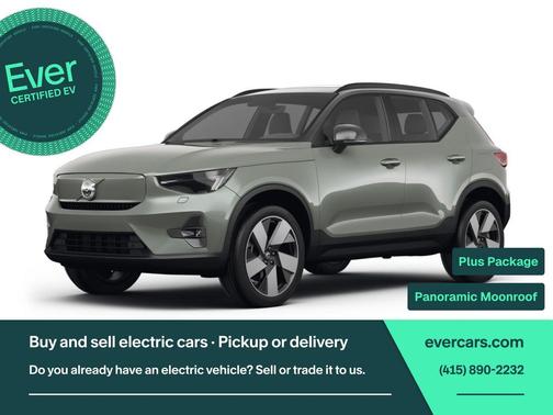 Sage Green Metallic 2023 Volvo XC40 Recharge Pure Electric Twin Plus