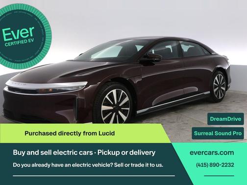 Burgundy 2023 Lucid Air Pure