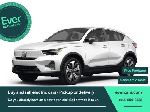 Crystal White Metallic 2023 Volvo C40 Recharge Pure Electric Twin Plus