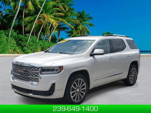 White Frost Tricoat 2021 GMC Acadia Denali