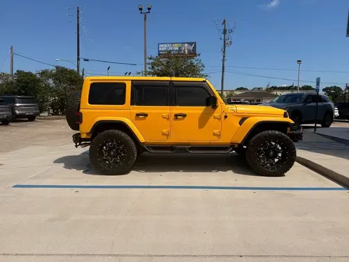 Yellow 2018 Jeep Wrangler Unlimited Sahara