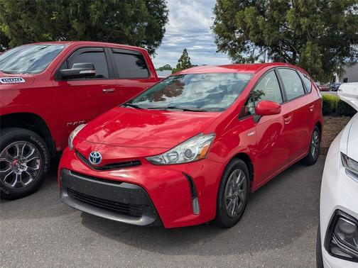 Absolutely Red 2017 Toyota Prius v Three