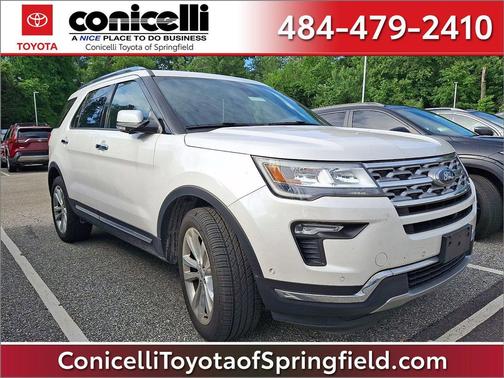White Platinum Metallic Tri-Coat 2018 Ford Explorer Limited