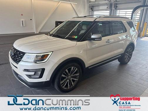 White Platinum Clearcoat Metallic 2017 Ford Explorer Platinum