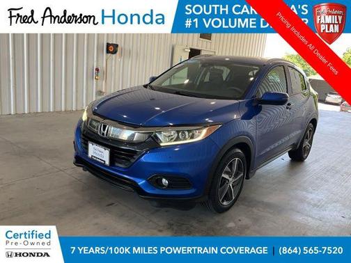 Aegean Blue Metallic 2021 Honda HR-V EX