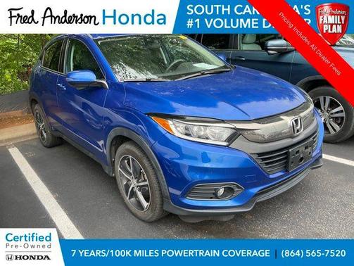 Aegean Blue Metallic 2021 Honda HR-V EX