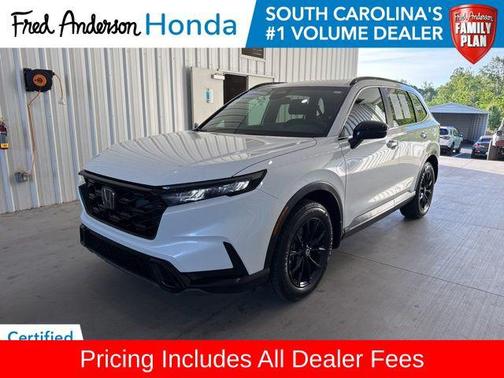 Platinum White Pearl 2025 Honda CR-V Hybrid Sport AWD