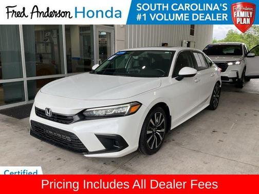Platinum White Pearl 2023 Honda Civic EX