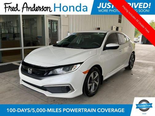 Platinum White Pearl 2020 Honda Civic LX