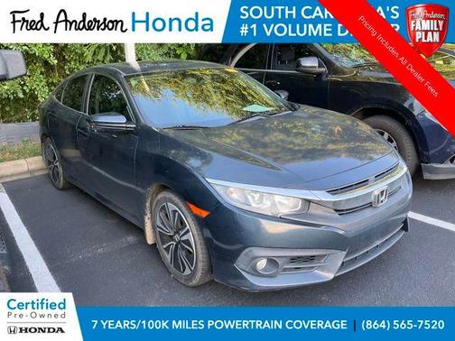 Cosmic Blue Metallic 2017 Honda Civic EX-L