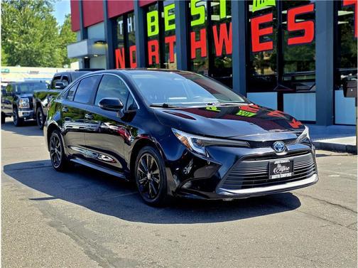 Midnight Black Metallic 2024 Toyota Corolla Hybrid SE