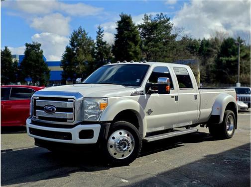 White Platinum Metallic Tri-Coat 2015 Ford F-450 Platinum
