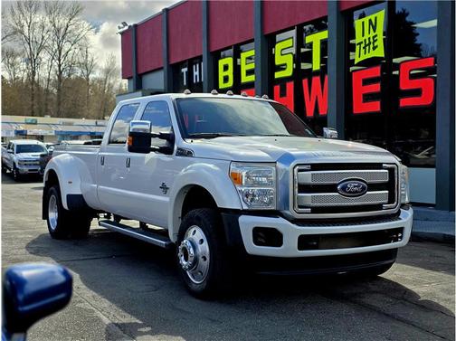 White Platinum Metallic Tri-Coat 2015 Ford F-450 Platinum