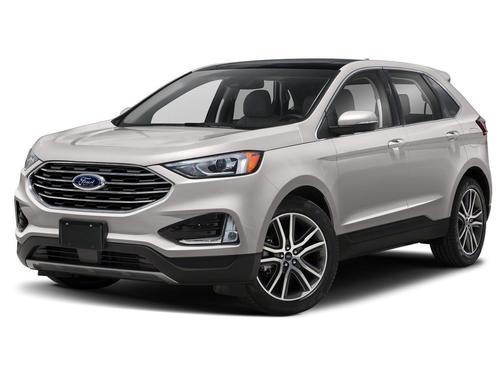 White Platinum Tri-Coat 2019 Ford Edge Titanium