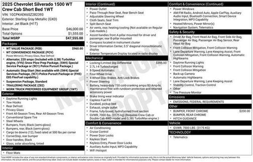 2025 Chevrolet Silverado 1500 WT
