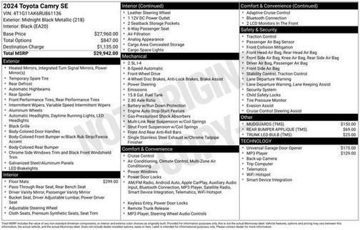 2024 Toyota Camry 