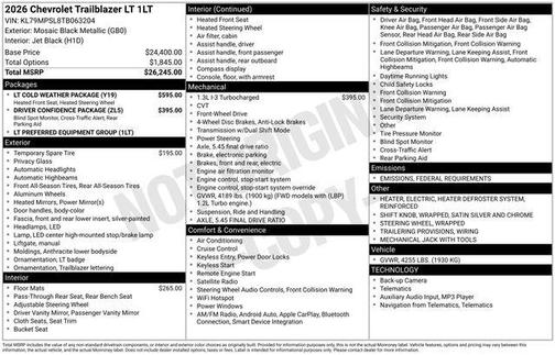 2026 Chevrolet Trailblazer LT