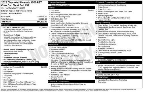2026 Chevrolet Silverado 1500 RST
