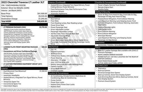 2022 Chevrolet Traverse LT Leather