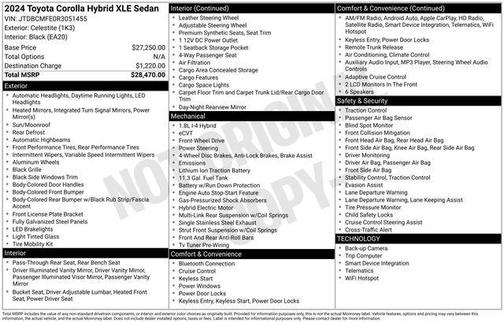 2024 Toyota Corolla Hybrid 