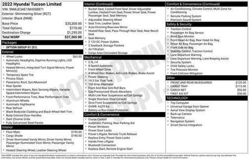 2022 Hyundai TUCSON Limited