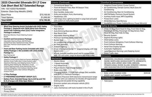 2025 Chevrolet Silverado EV LT