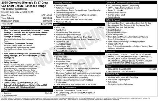 2025 Chevrolet Silverado EV LT