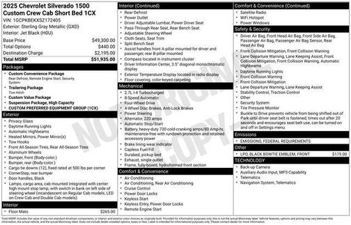 2025 Chevrolet Silverado 1500 Custom