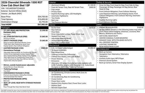 2026 Chevrolet Silverado 1500 RST