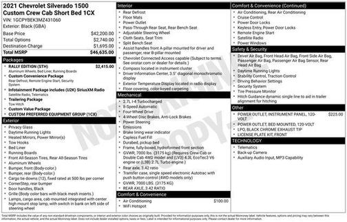 2021 Chevrolet Silverado 1500 Custom