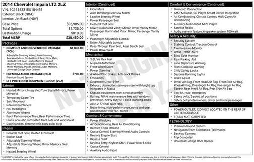 2014 Chevrolet Impala 2LZ