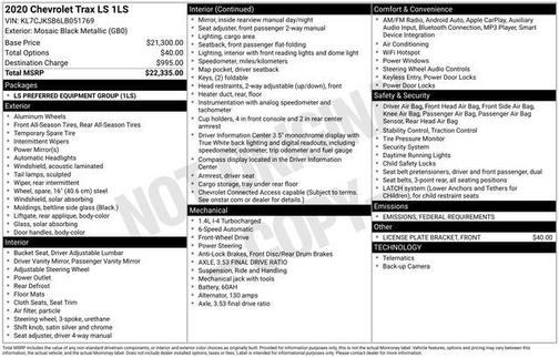 2020 Chevrolet Trax LS