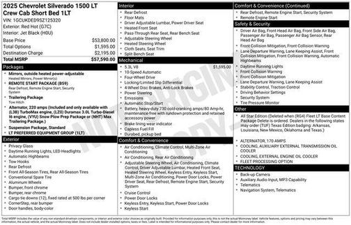 Red 2025 Chevrolet Silverado 1500 LT