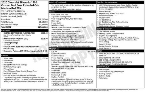 2020 Chevrolet Silverado 1500 Custom Trail Boss