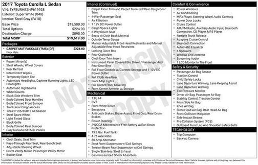 2017 Toyota Corolla L