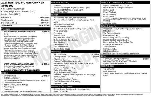 2020 RAM 1500 Big Horn