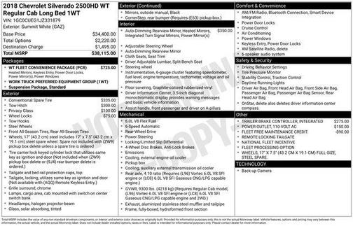 2018 Chevrolet Silverado 2500 WT