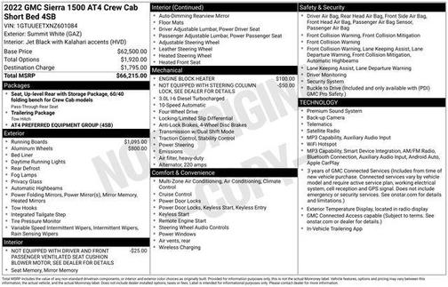 2022 GMC Sierra 1500 AT4