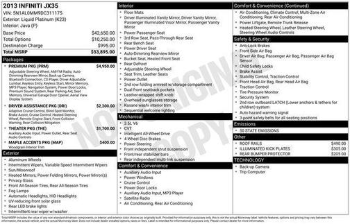 2013 INFINITI JX35 Base