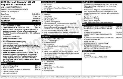 Sterling Gray Metallic 2024 Chevrolet Silverado 1500 WT