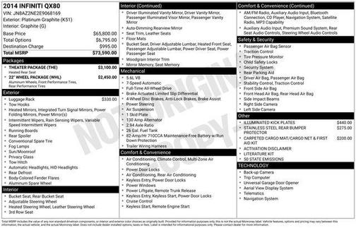 2014 INFINITI QX80 Base