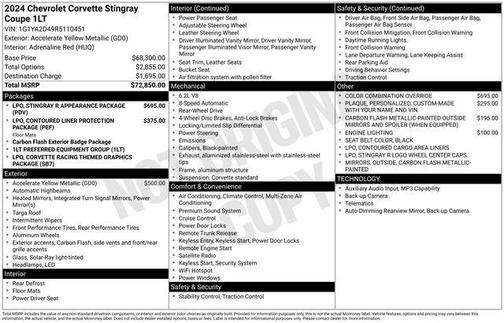2024 Chevrolet Corvette Stingray w/1LT