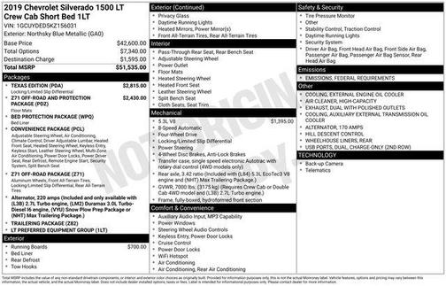 2019 Chevrolet Silverado 1500 LT