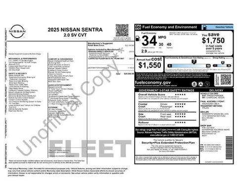 2025 Nissan Sentra SV