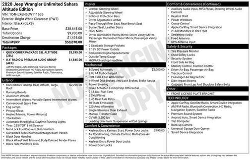 2020 Jeep Wrangler Unlimited Sahara