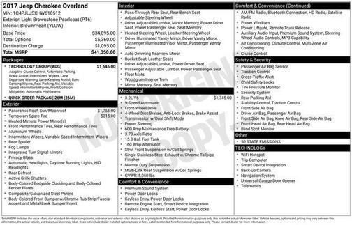 2017 Jeep Cherokee Overland